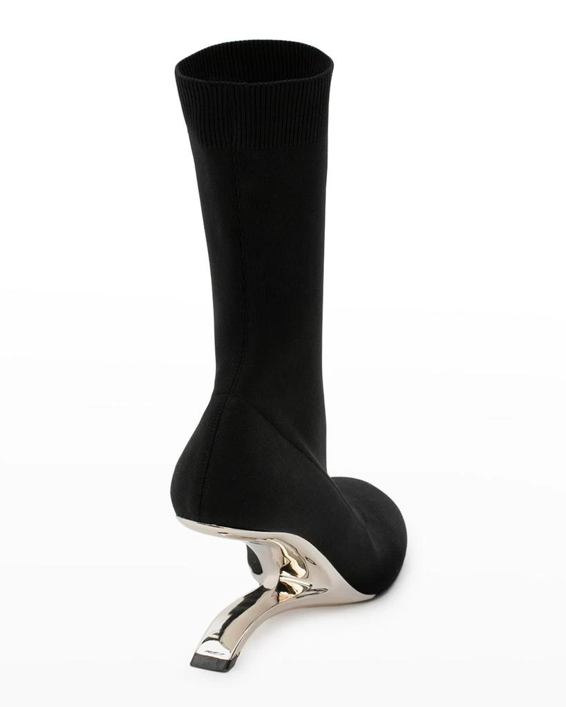 商品Alexander McQueen|Arc Architectural-Heel Sock Booties,价格¥3858,第3张图片详细描述