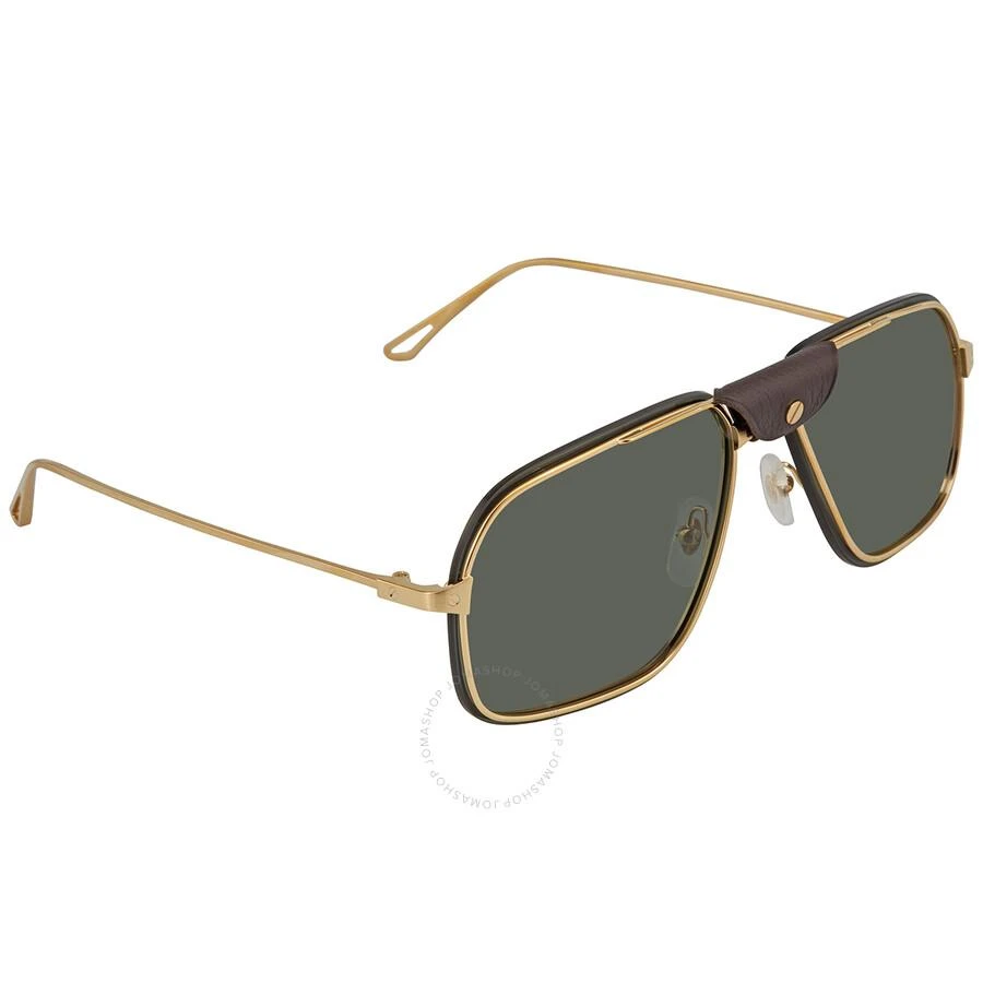 商品Cartier|Santos de Cartier Green Navigator Men's Sunglasses CT0243S 002 62,价格¥5819,第2张图片详细描述