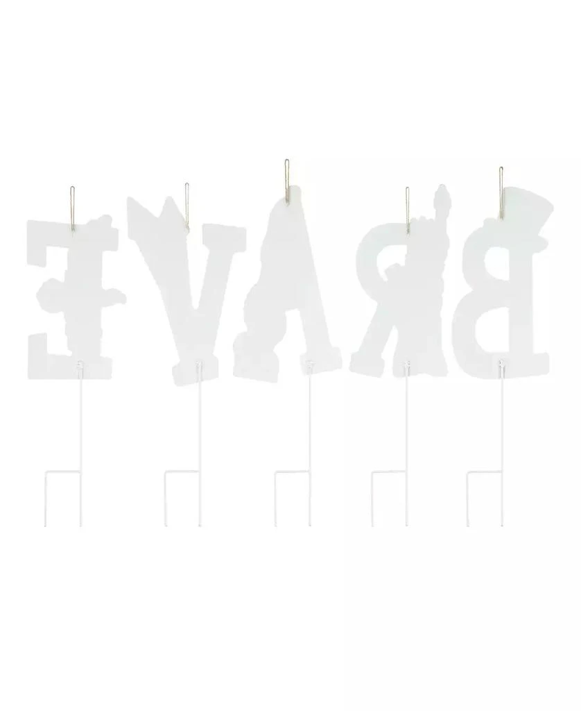 商品Glitzhome|43.25" L Patriotic, Americana Brave Yard Stake or Wall Decor, Set of 5,价格¥491,第3张图片详细描述