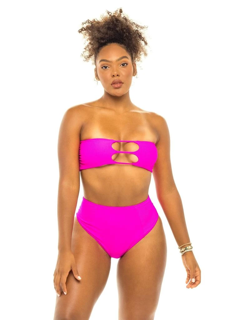 Laguna High Waist Bikini Bottom - Passion Pink 商品