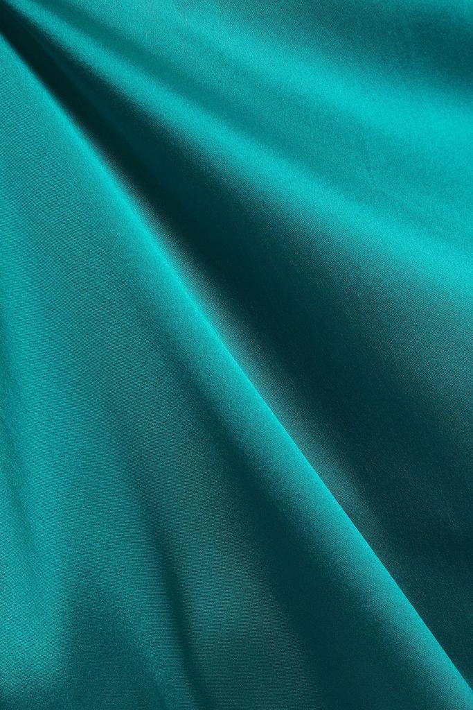 商品Maje|Tola ruffled silk-satin and cotton-jersey top,价格¥369,第4张图片详细描述