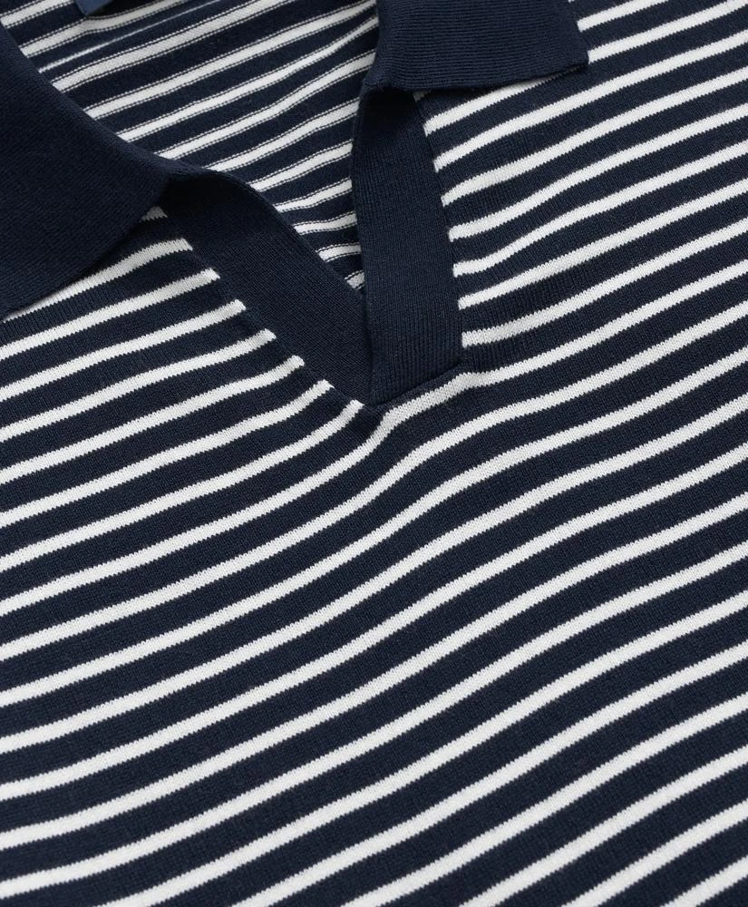 商品Brooks Brothers|Pima Cotton Mariner Stripe Johnny Collar Sweater,价格¥815,第2张图片详细描述