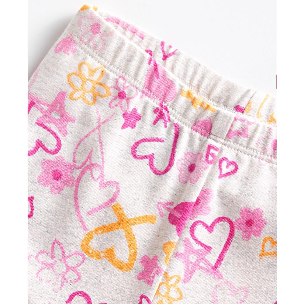 Baby Girls Heart-Print Leggings, Created for Macy's商品第3张图片规格展示