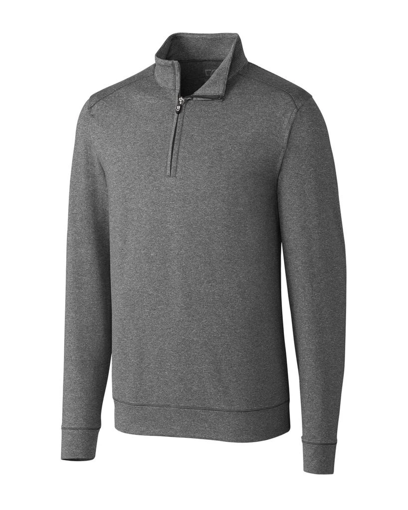 商品Cutter & Buck|Cutter & Buck Shoreline Heathered Quarter Zip Mens Pullover,价格¥482,第2张图片详细描述