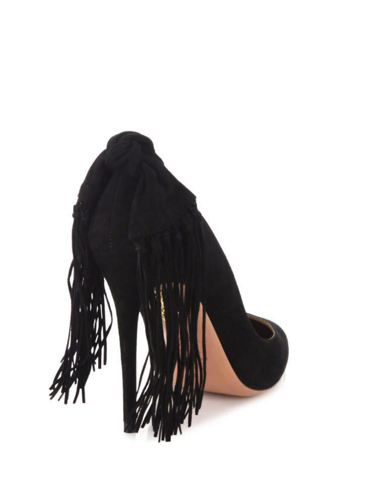 商品Aquazzura|Fringe Tie Suede Pumps,价格¥2404,第2张图片详细描述
