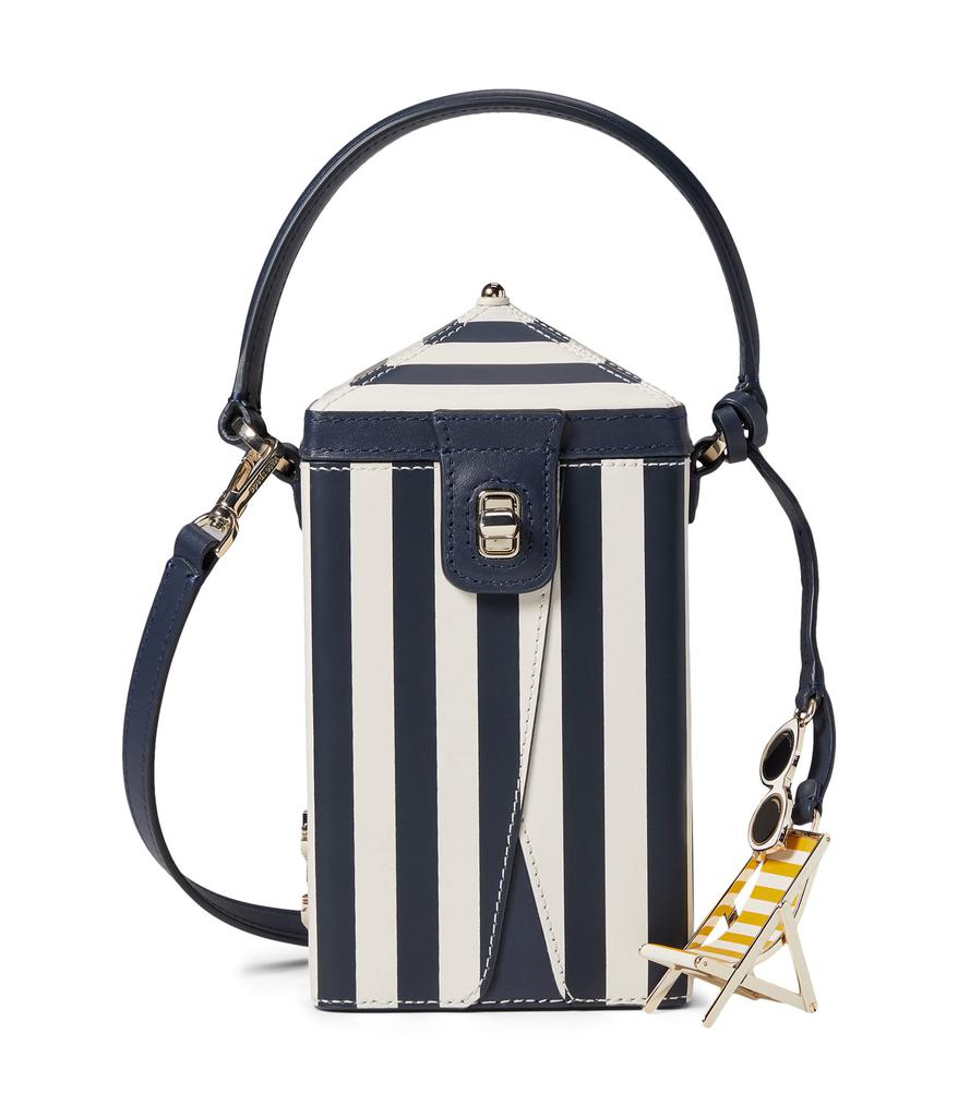 Sunkiss Stripe Printed Smooth Leather 3-D Tent Crossbody商品第1张图片规格展示