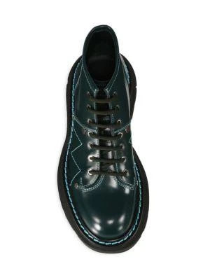Alexander McQueen Tread Leather Lace-Up Boots 5