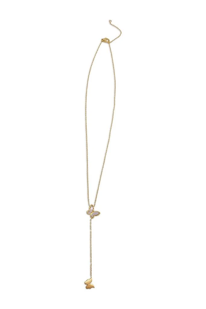 商品ADORNIA|14K Yellow Gold Plated Butterfly Lariat Pendant Necklace,价格¥143,第2张图片详细描述