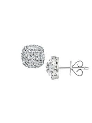商品Effy|14K White Gold & 0.45 TCW Diamond Stud Earrings,价格¥10765,第1张图片