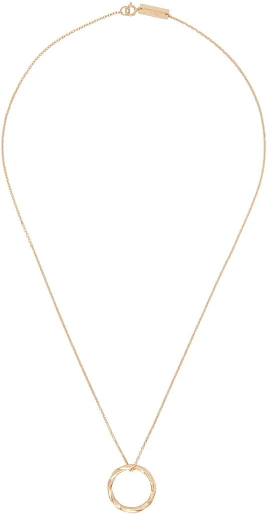 商品MAISON MARGIELA|Gold Twisted Pendant Necklace,价格¥3430,第1张图片