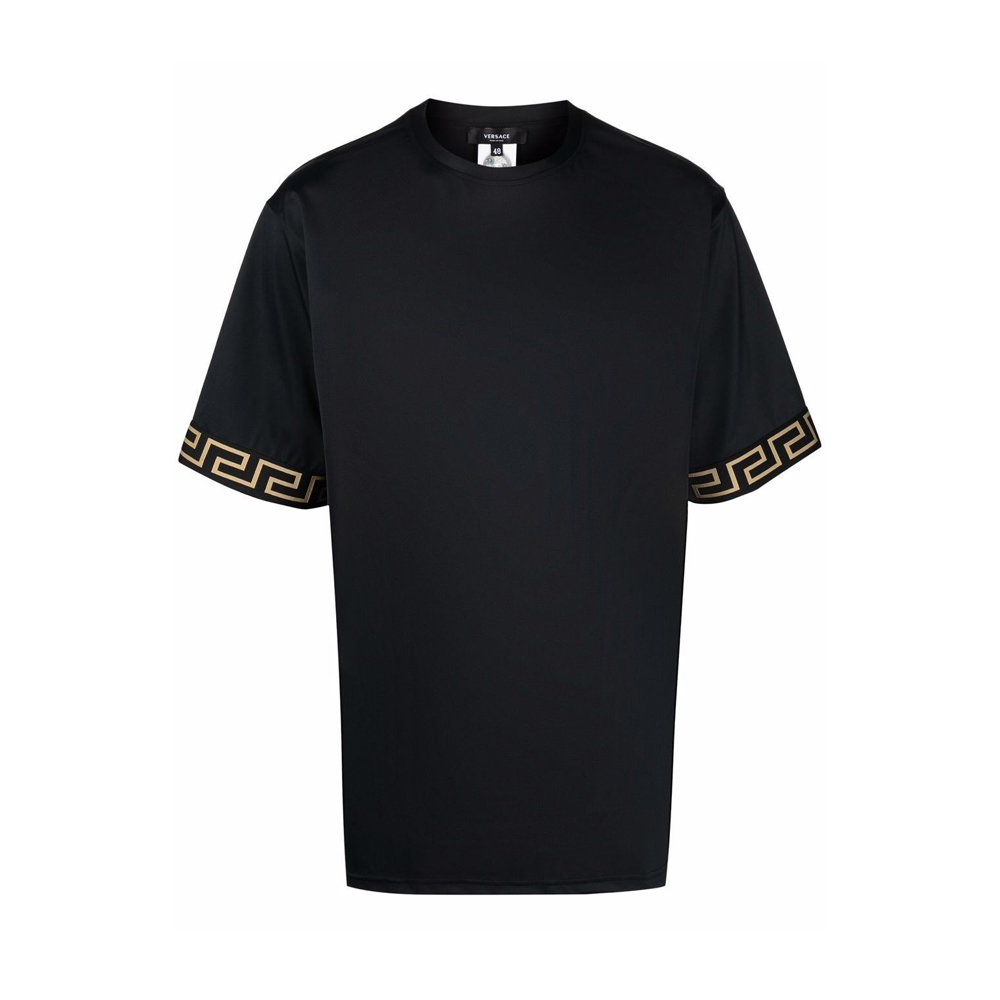 VERSACE 男士黑色棉质短袖T恤 1004079-A232185-A80G商品第2张图片规格展示