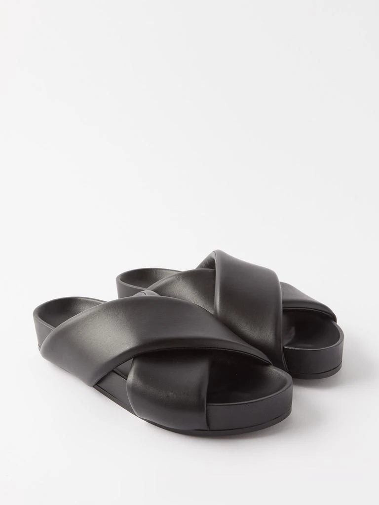 商品Jil Sander|Padded leather platform slides,价格¥4269,第5张图片详细描述