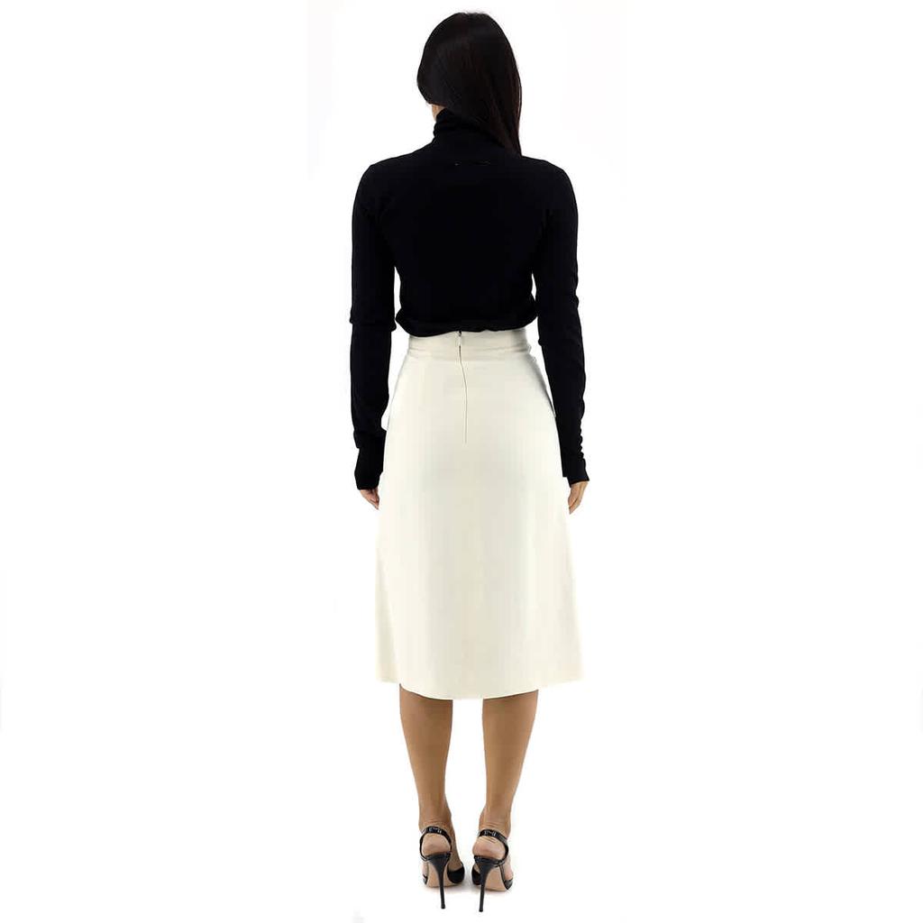 Ladies Off Whitesport Stripe Wool Silk A-line Skirt商品第3张图片规格展示