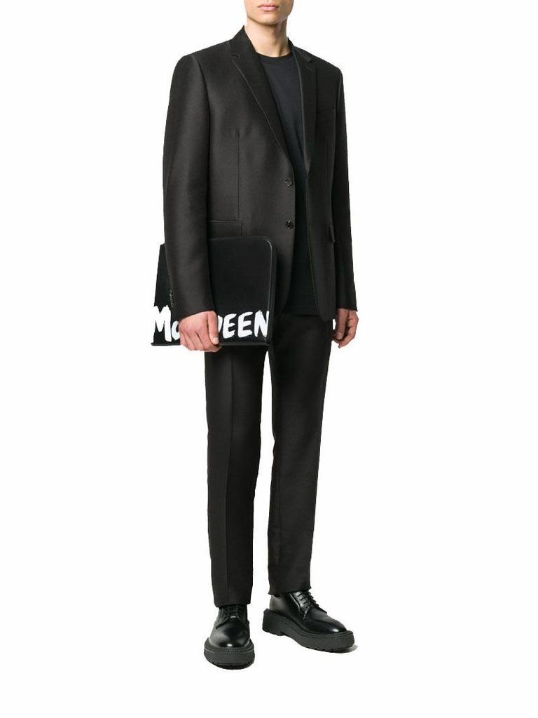 商品Alexander McQueen|Alexander Mcqueen Men's  Black Leather Pouch,价格¥4621,第4张图片详细描述