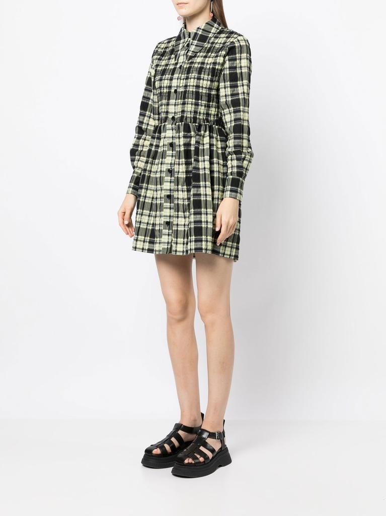 商品Ganni|GANNI - Organic Cotton Checked Shirt Dress,价格¥1813,第6张图片详细描述