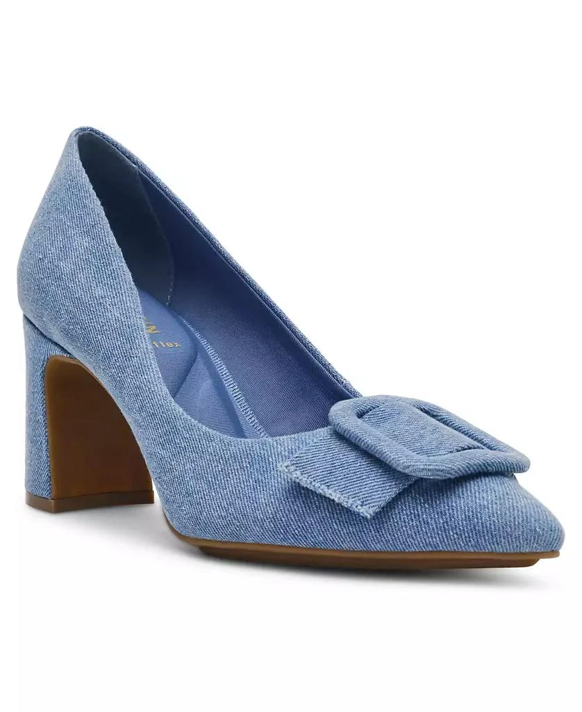 Bentley Buckle Pointed-Toe Block Heel Pumps 商品