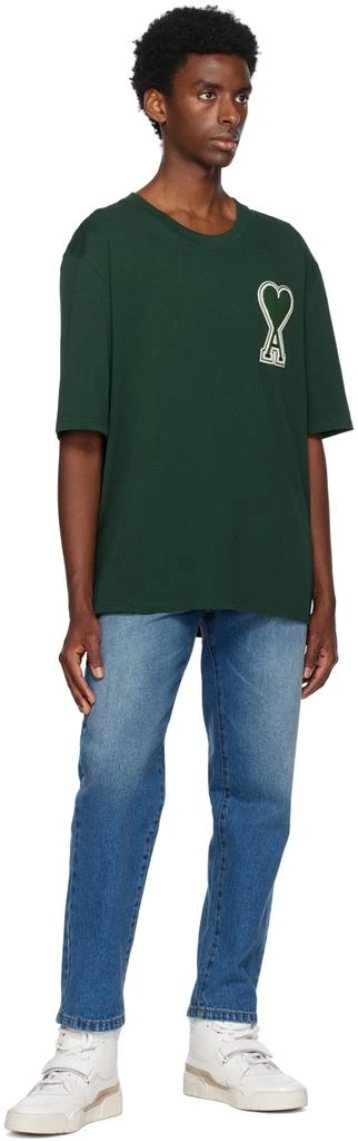 商品AMI|SSENSE Exclusive Green Ami de Cœur T-Shirt,价格¥1061,第4张图片详细描述