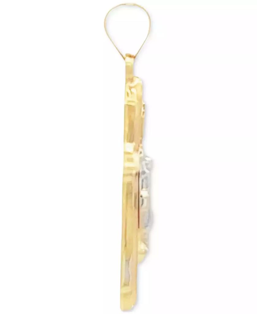 商品Macy's|Two Tone Crucifix Charm Pendant in 14K Yellow and White Gold,价格¥795,第3张图片详细描述