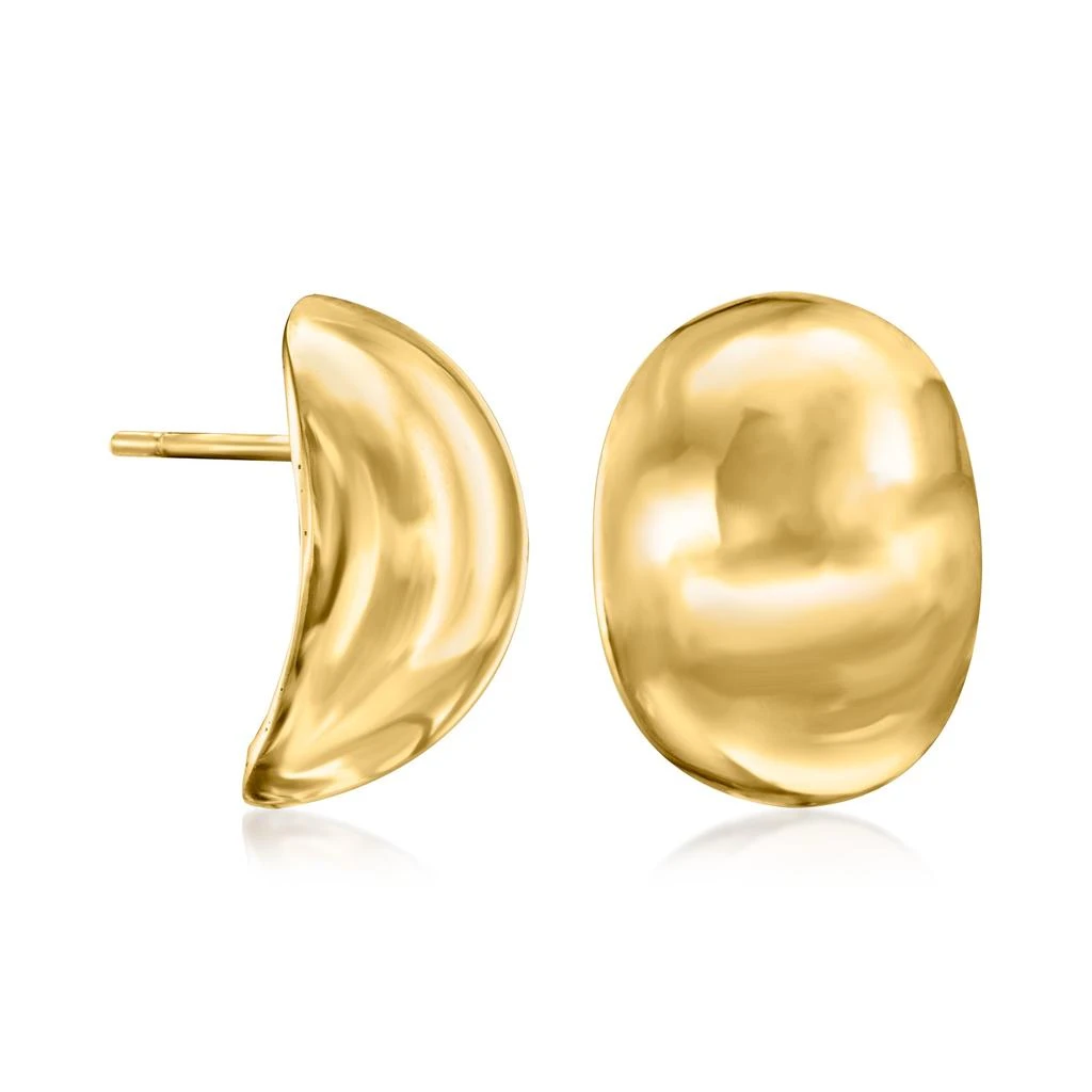 商品Ross-Simons|Ross-Simons Italian 18kt Yellow Gold Curved Dome Earrings,价格¥7899,第3张图片详细描述