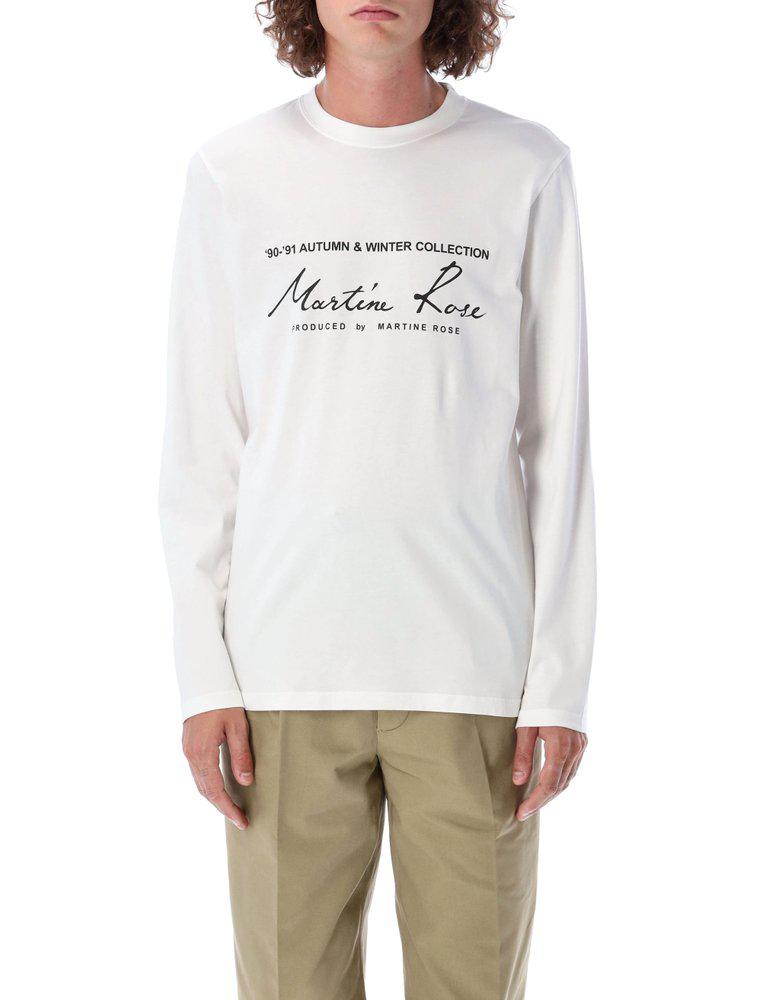 Martine Rose Logo-Printed Long-Sleeved T-Shirt商品第1张图片规格展示