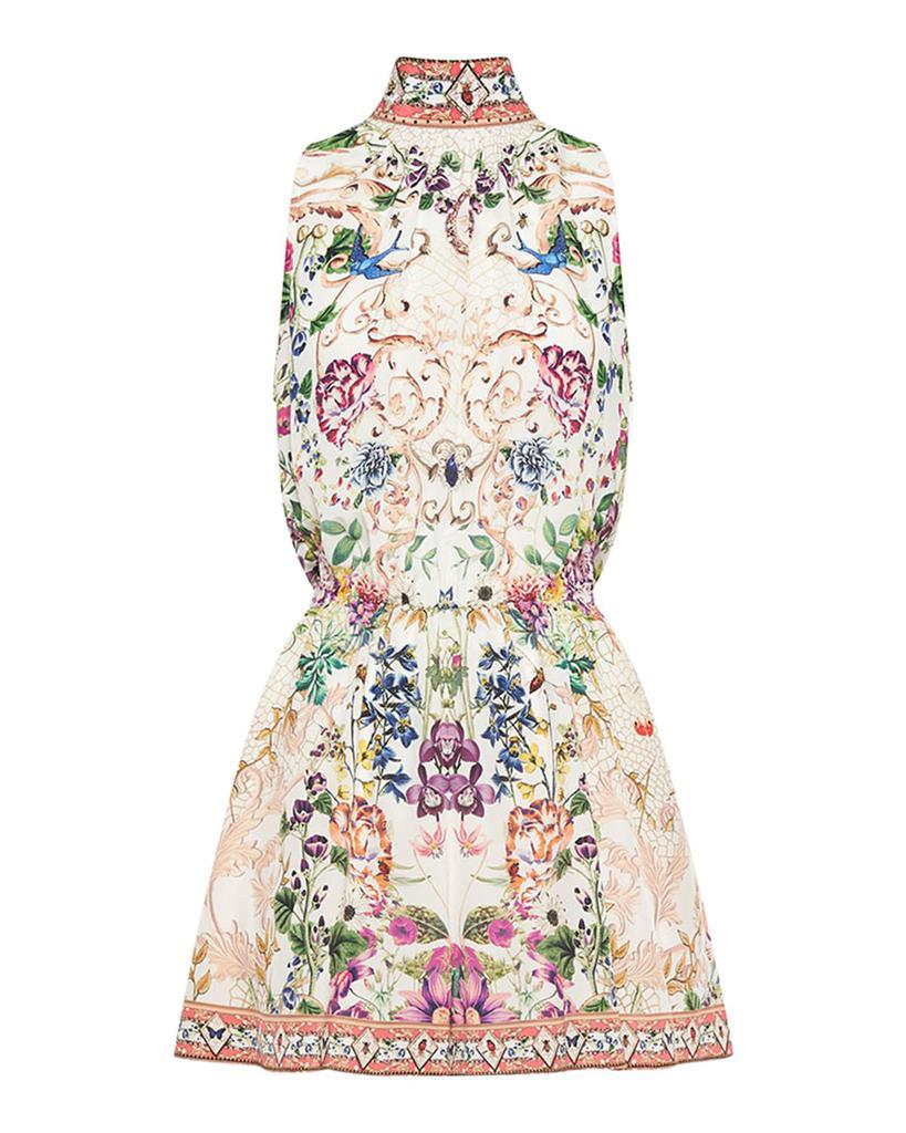 商品Camilla|Floral Silk Sleeveless Neck-Tie Romper,价格¥2313,第4张图片详细描述