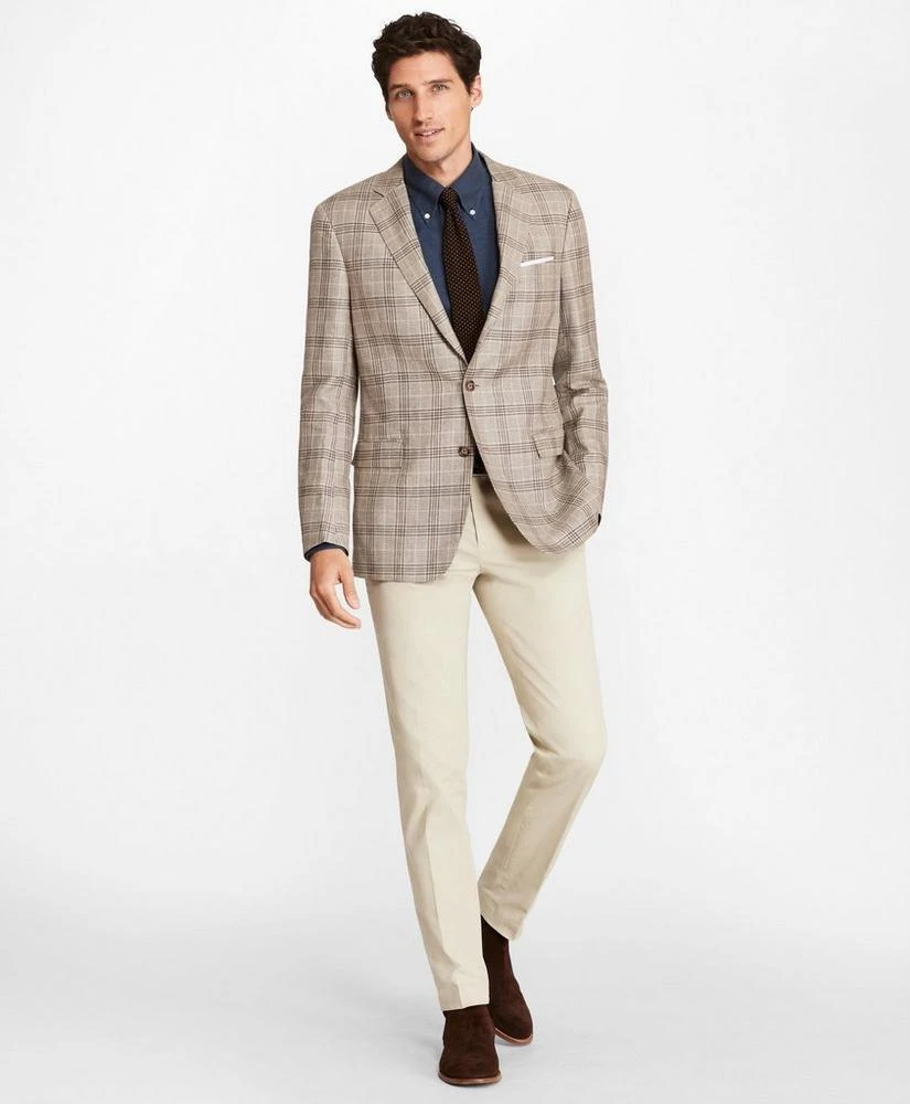 商品Brooks Brothers|Regent Fit Three-Button Plaid Sport Coat,价格¥1636,第3张图片详细描述