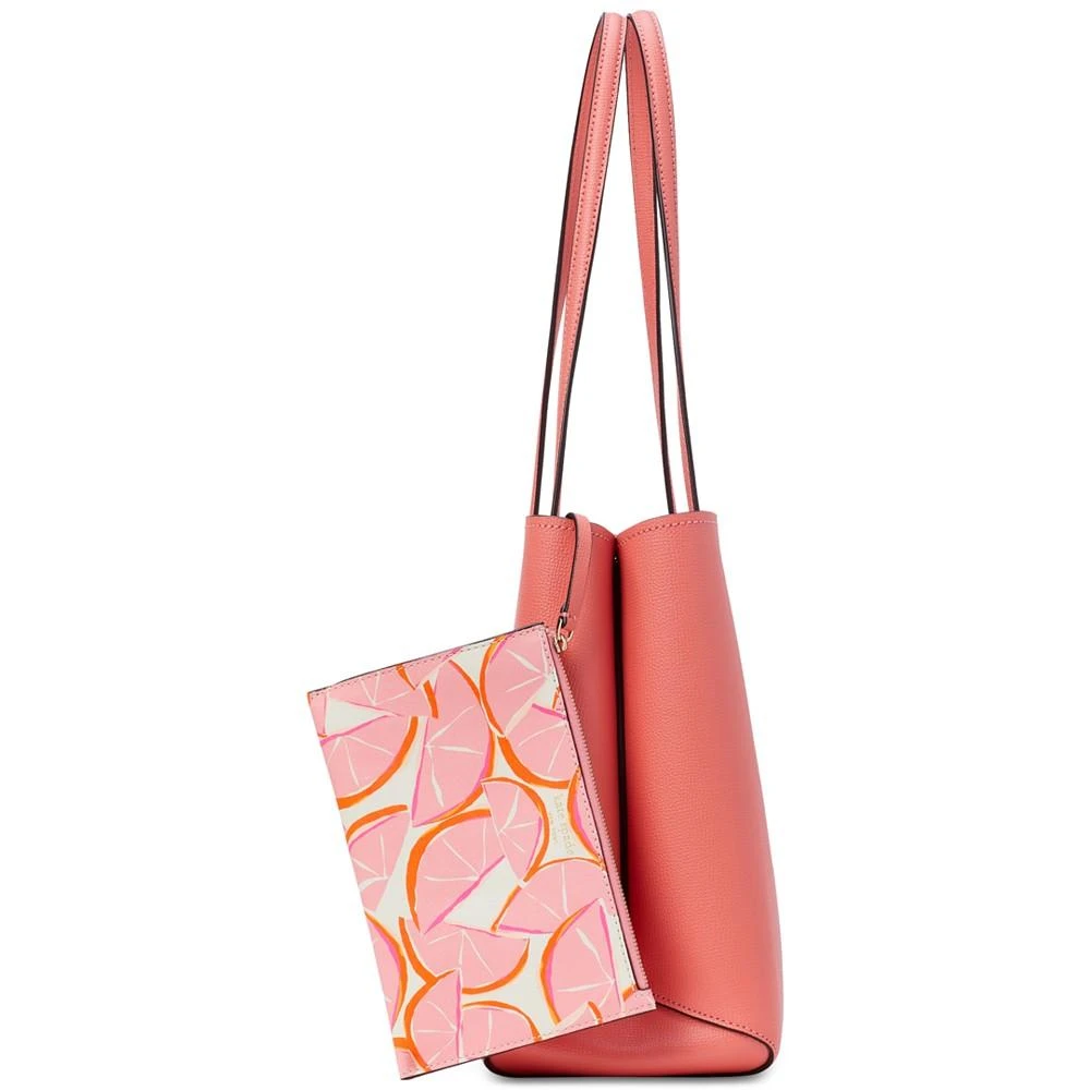 商品Kate Spade|All Day Grapefruit Pop Printed Cross-grain Leather Tote,价格¥1118,第2张图片详细描述