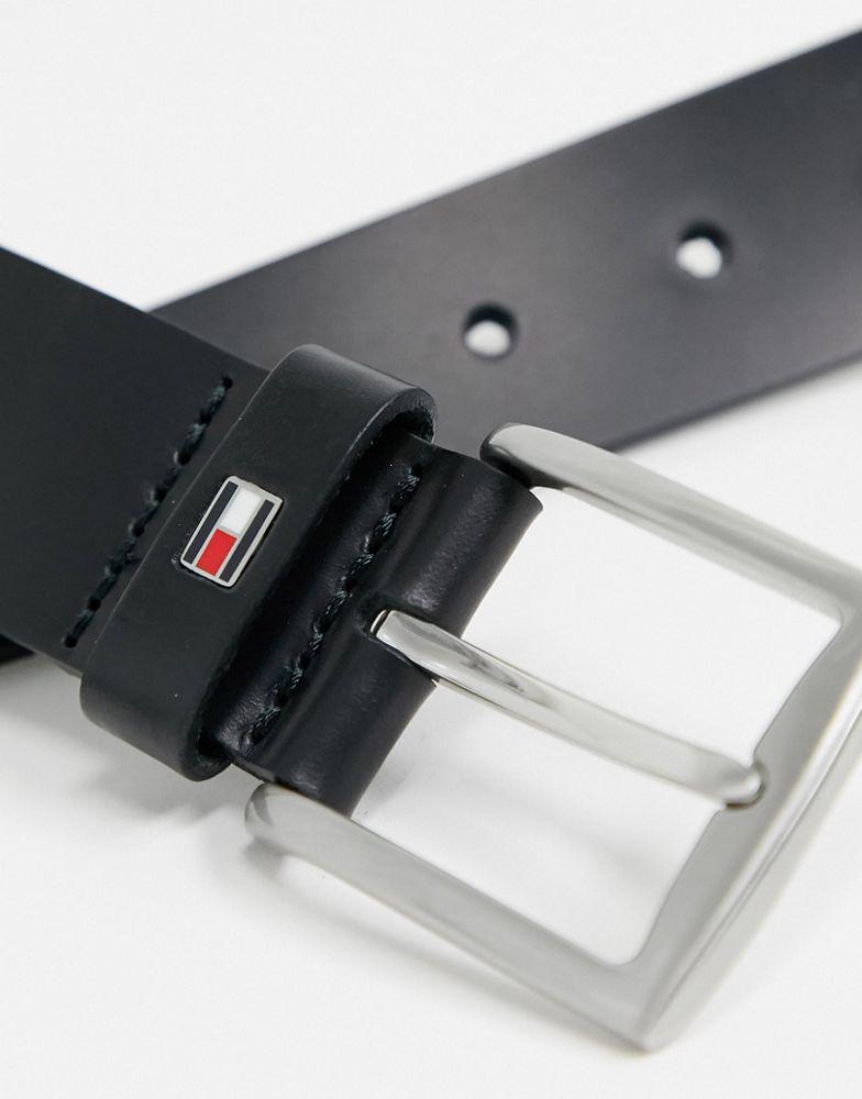 Tommy Hilfiger new denton 3.5cm leather belt in black商品第3张图片规格展示