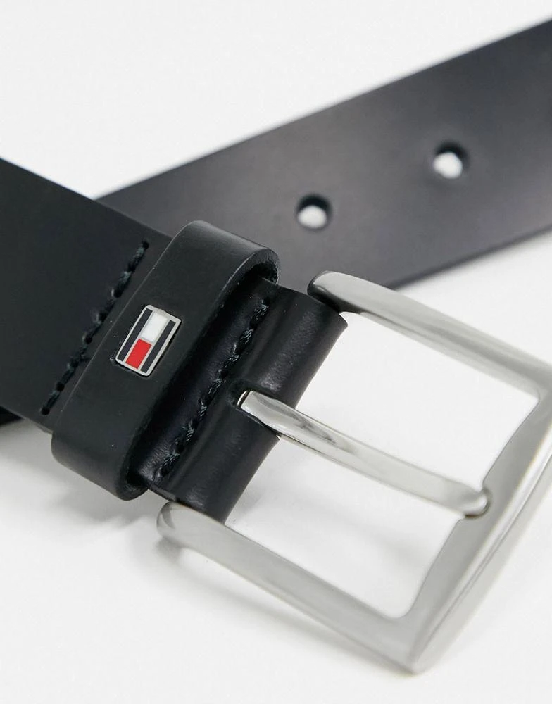 商品Tommy Hilfiger|Tommy Hilfiger new denton 3.5cm leather belt in black,价格¥437,第3张图片详细描述