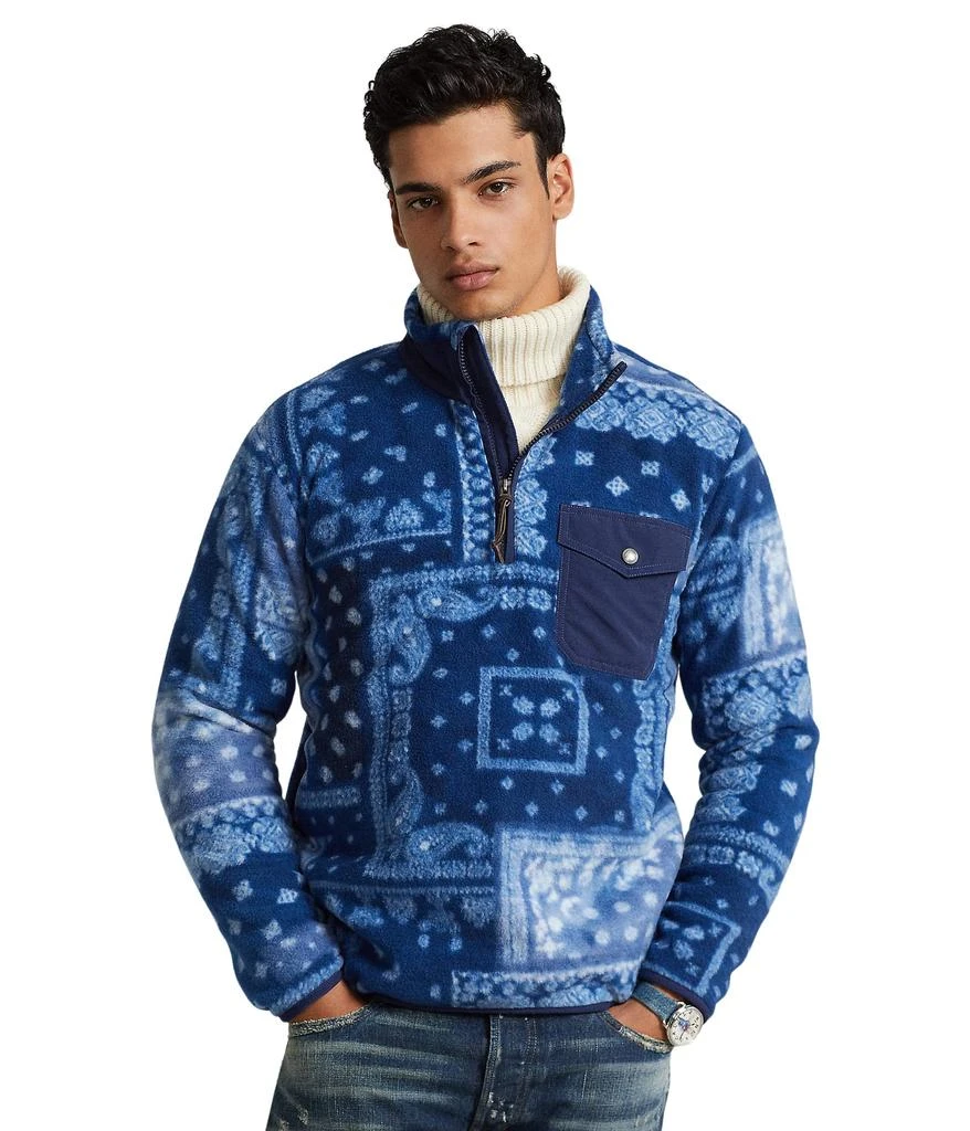 商品Ralph Lauren|Bandanna Patchwork-Print Fleece Pullover,价格¥1021,第1张图片