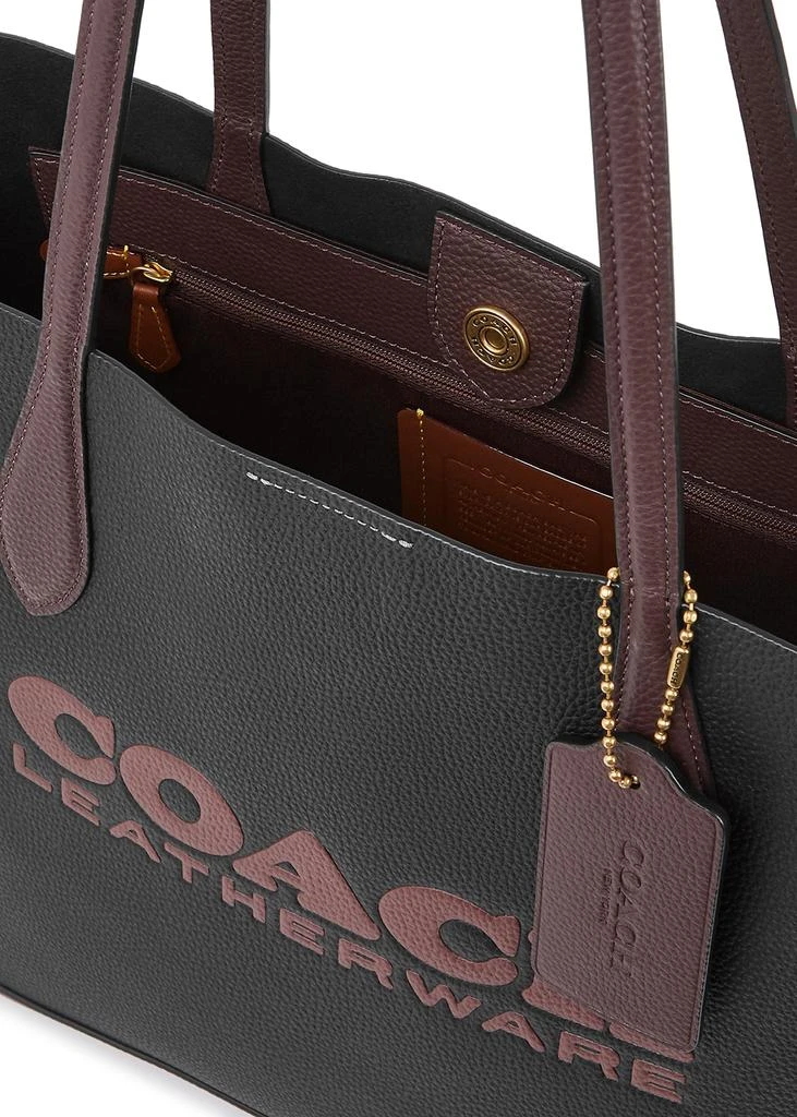 商品Coach|Kia black logo leather tote,价格¥1684,第4张图片详细描述