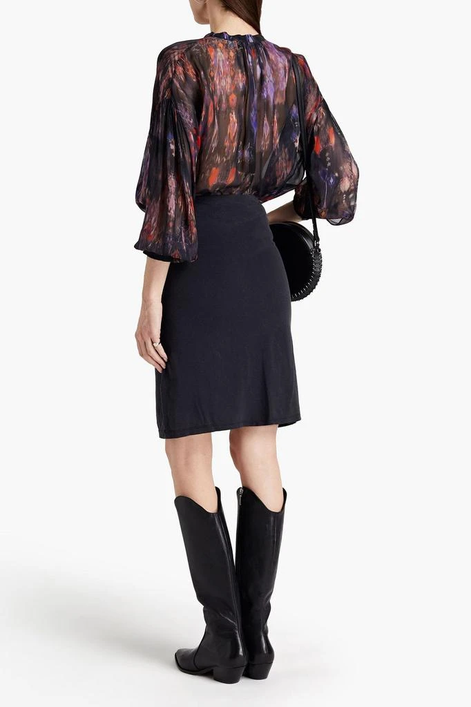 商品IRO|Delna wrap-effect Lyocell and cotton-blend jersey skirt,价格¥299,第1张图片