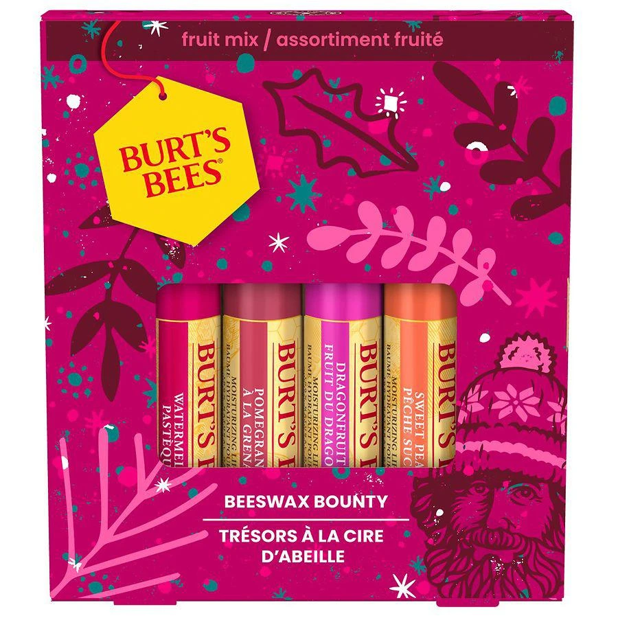 商品Burt's Bees|Beeswax Bounty Lip Balm Holiday Gift Set Fruit Mix,价格¥100,第1张图片