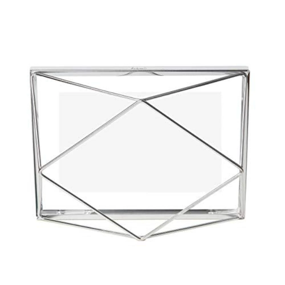 商品Umbra|Prisma Picture Frame, 4x6 Photo Display For Desk Or Wall, Chrome,价格¥253,第1张图片