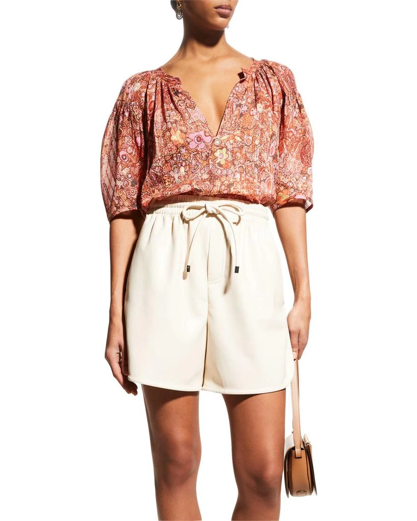 商品A.L.C.|Julianna Silk Short-Sleeve Top,价格¥593,第1张图片