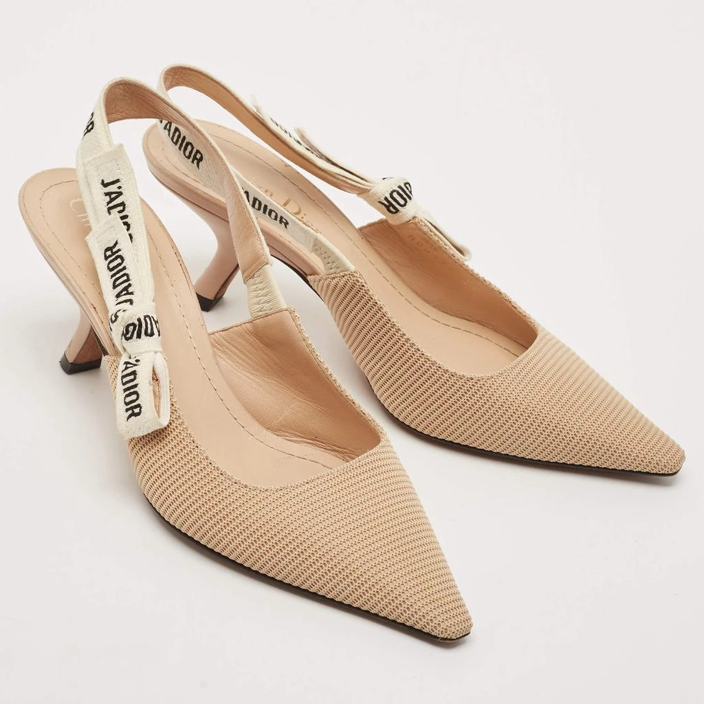 商品[二手商品] Dior|Dior Beige Canvas J'Adior Slingback Pumps Size 36,价格¥3973,第4张图片详细描述