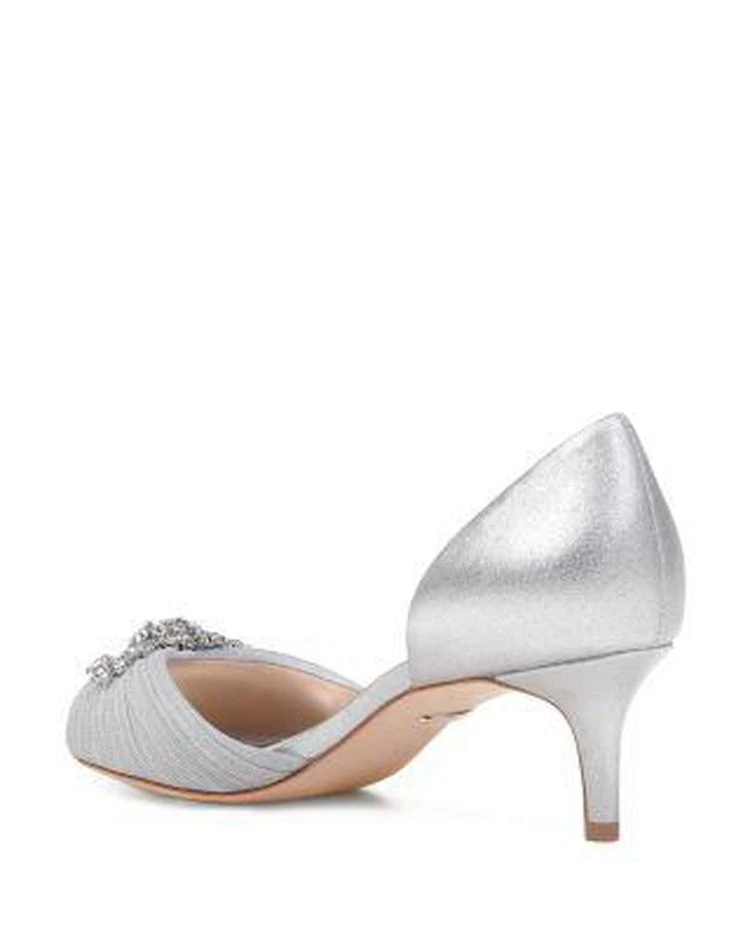 商品Badgley Mischka|Women's Sabine Embellished Leather & Mesh Peep Toe d'Orsay Pumps ,价格¥861,第4张图片详细描述