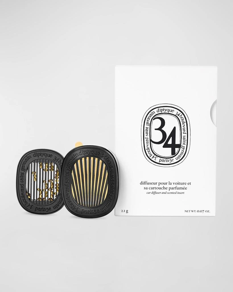 商品Diptyque|34 Boulevard Saint Germain Car Fragrance Diffuser and Refill Insert Set, 0.07 oz.,价格¥1005,第1张图片