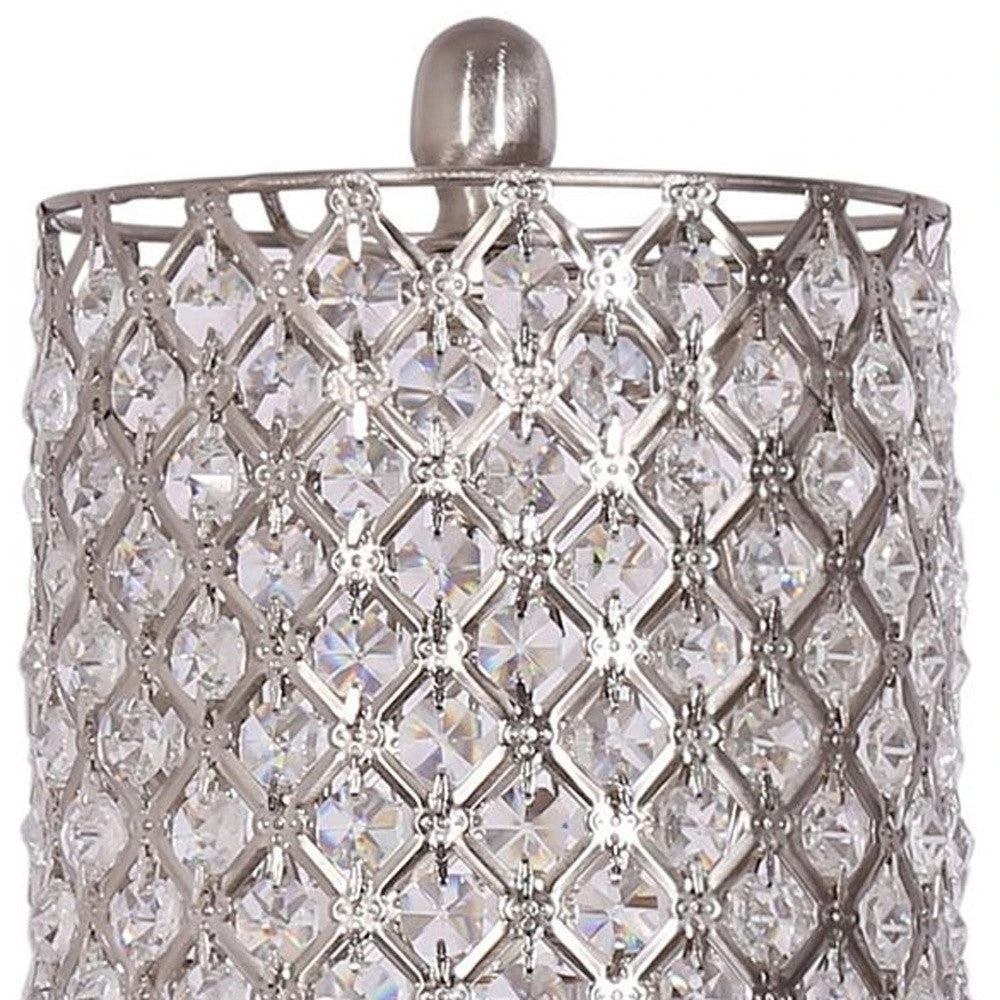 商品Homezia|Set Of Two Metal Table Lamps With Crystal Bead Shade,价格¥1795,第2张图片详细描述