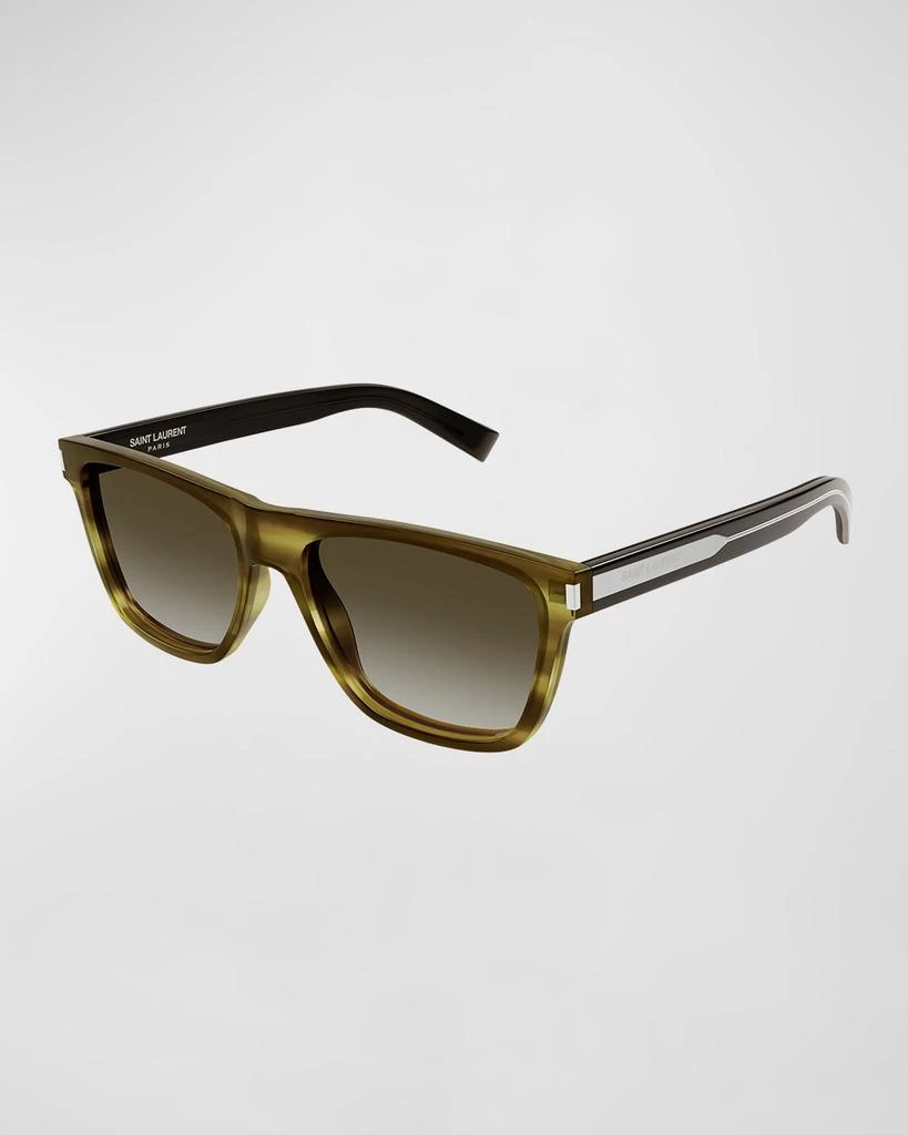 商品Yves Saint Laurent|Men's SL 619 Acetate Rectangle Sunglasses,价格¥2591,第1张图片