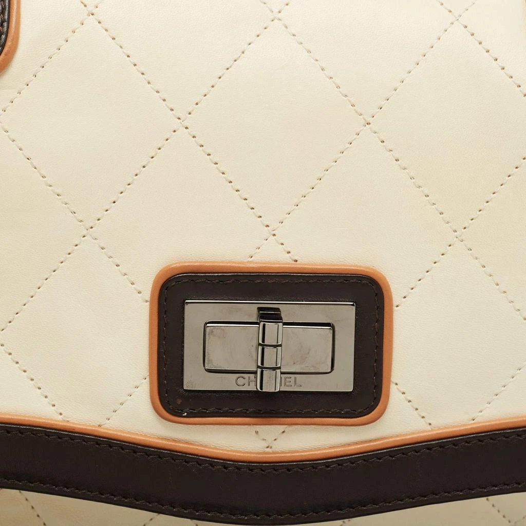 商品[二手商品] Chanel|Chanel Cream/Brown Quilted Leather Country Club Flap Bag,价格¥5284,第5张图片详细描述