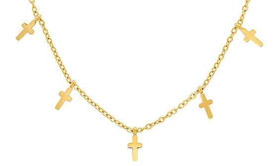 商品HMY JEWELRY|Cross Charm Chain Necklace,价格¥164,第2张图片详细描述