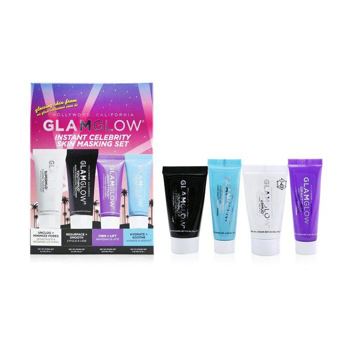 商品Glamglow|Glamglow 发光面膜明星套装：净肤多效泥面膜 + 火山岩泥面膜 + 蜜椰水漾泥面膜 + 立体紧致泥面膜 4pcs,价格¥443,第1张图片