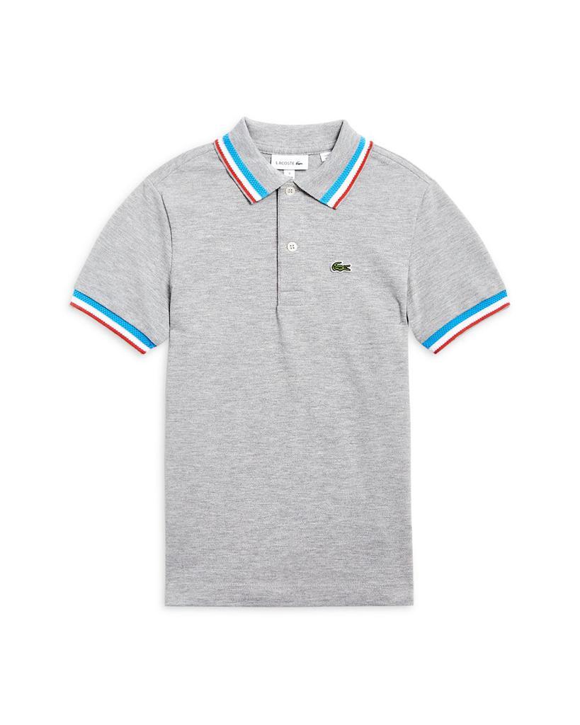 商品Lacoste|Boys' Tipped Piqué Polo Shirt - Little Kid, Big Kid,价格¥265,第1张图片