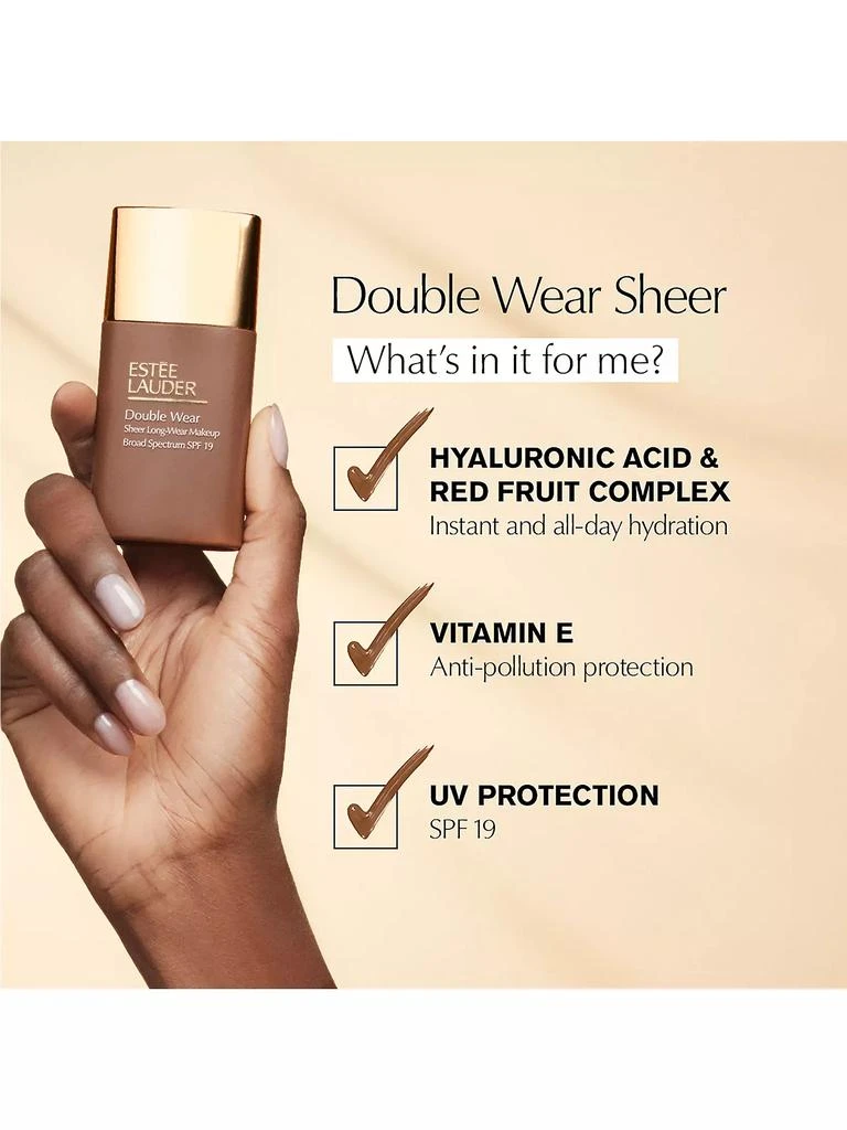 商品Estée Lauder|Double Wear Sheer Long-Wear SPF 19 Foundation,价格¥233,第5张图片详细描述