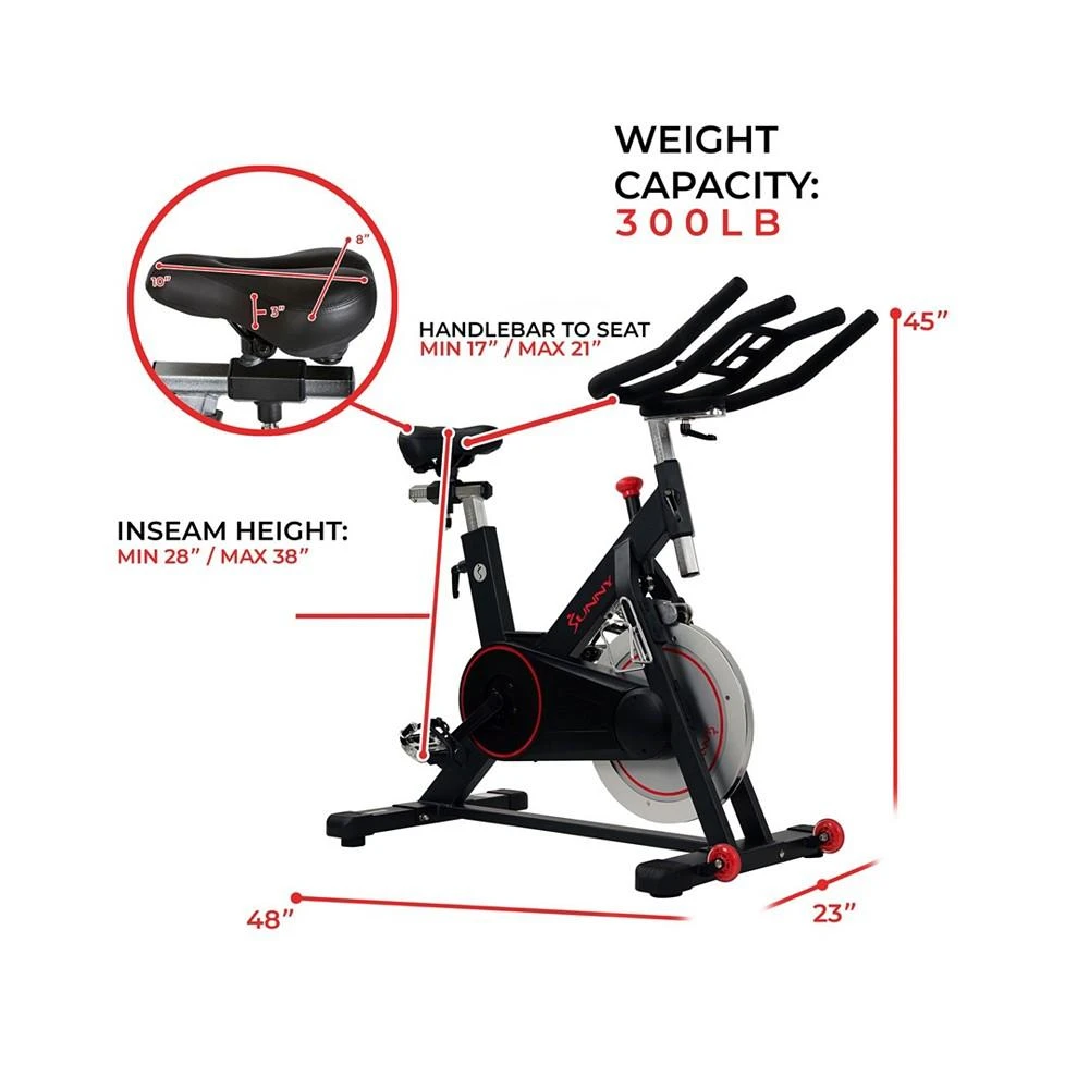 商品Sunny Health & Fitness|Sunny Health and Fitness Magnetic Indoor Cycling Bike,价格¥6980,第5张图片详细描述