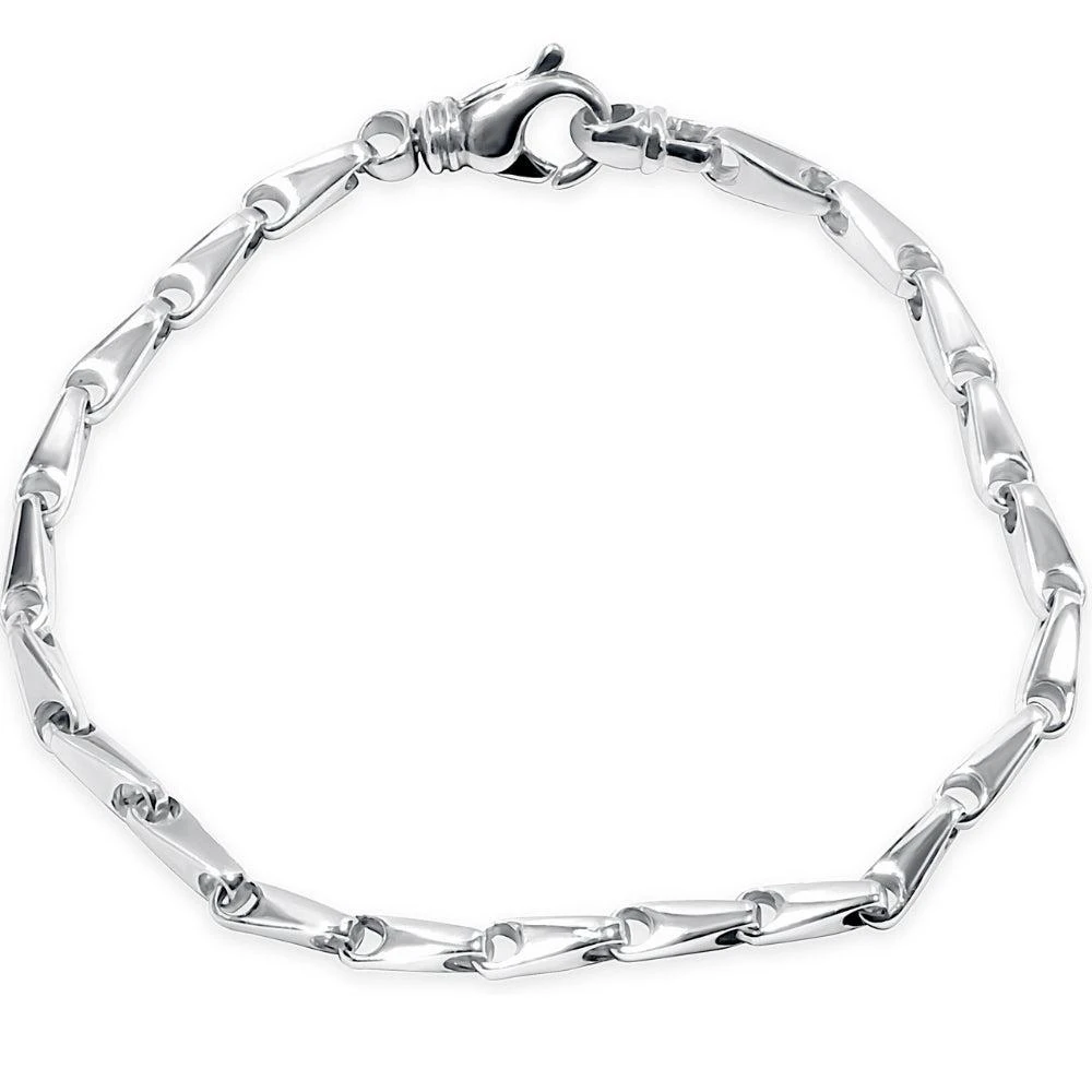 商品Pompeii3|Men's Link 14k Gold (22gram) or Platinum (35gram) 4mm Bracelet 8",价格¥14829,第1张图片