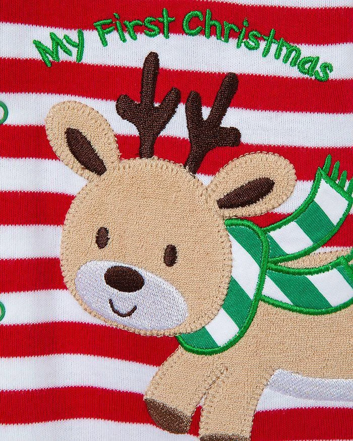 商品Little Me|Boys' Reindeer Striped Footie - Baby,价格¥105,第4张图片详细描述