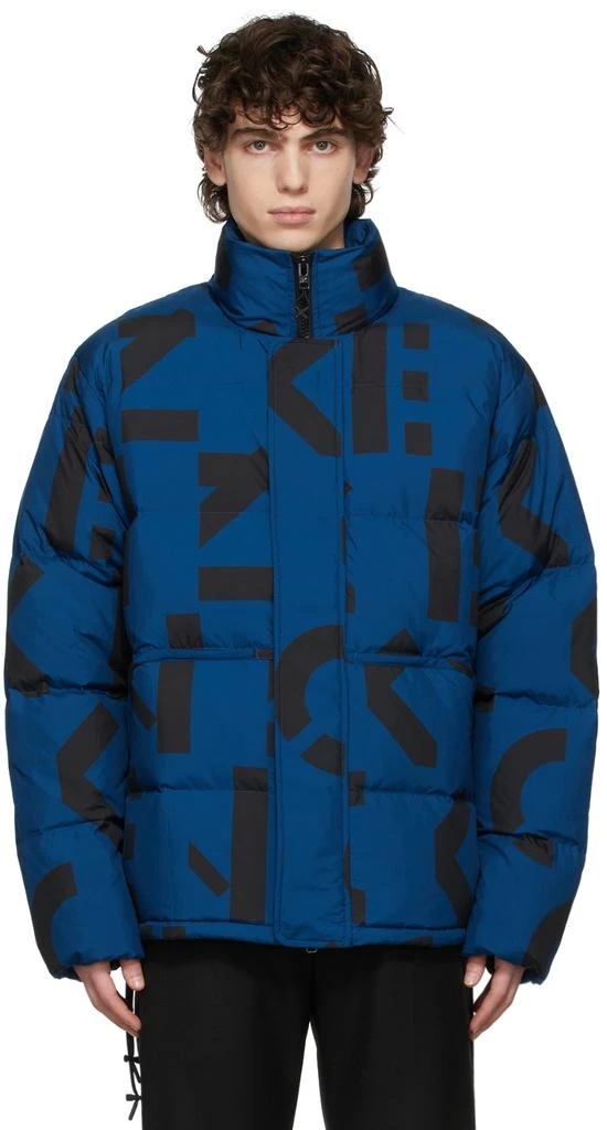 商品Kenzo|Blue Down Monogram Sport Jacket,价格¥3394,第1张图片