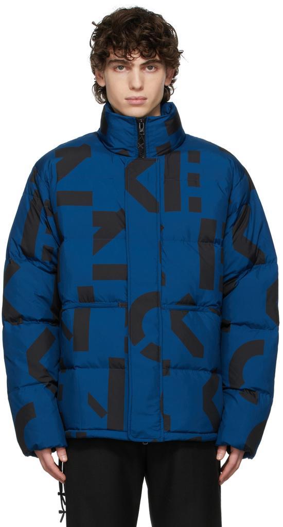 商品Kenzo|Blue Down Monogram Sport Jacket,价格¥5992,第1张图片